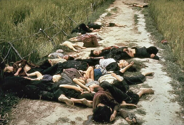 ▲1968年3月18日に起きたソンミ村虐殺事件。ベトナム戦争時、米軍が無抵抗の村人504人を虐殺した（写真：Wikipedia）
