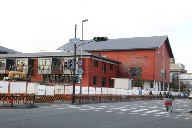 ▲建設途中の学校法人「森友学園」、「瑞穂の国記念小学院」